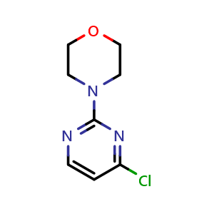Chemical structure of 4-(4-chloropyrimidin-2-yl)morpholine , CAS 24192-96-9, AChemBlock T96769