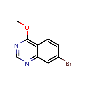 Chemical structure of 7-Bromo-4-methoxyquinazoline , CAS 2140305-93-5, AChemBlock T96775