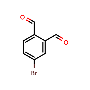 Chemical structure of 4-bromobenzene-1,2-dialdehyde , CAS 13209-32-0, AChemBlock T96796