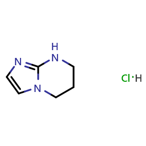Chemical structure of 5,6,7,8-Tetrahydroimidazo[1,2-a]pyrimidine hydrochloride , CAS 1209264-64-1, AChemBlock T96808