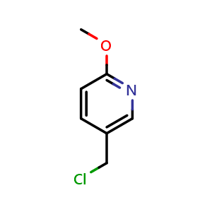 Chemical structure of 5-(Chloromethyl)-2-methoxypyridine , CAS 101990-70-9, AChemBlock T96826