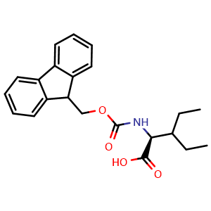 Chemical structure of N-Fmoc-3-ethyl-L-norvaline , CAS 1310680-47-7, AChemBlock T96842