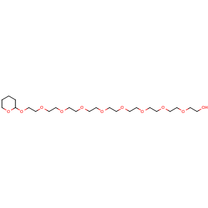 Chemical structure of THP-PEG9-OH , CAS 669556-83-6, AChemBlock T96848