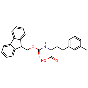 Chemical structure of N-Fmoc-3-methyl-DL-homophenylalanine , CAS 1822481-13-9, AChemBlock T96852
