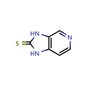 Chemical structure of 1,3-dihydroimidazo[4,5-c]pyridine-2-thione , CAS 7239-81-8, AChemBlock T96882