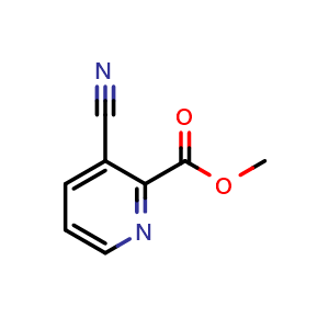 Chemical structure of methyl 3-cyanopyridine-2-carboxylate , CAS 53940-11-7, AChemBlock T96891