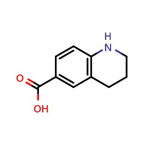 Chemical structure of 1,2,3,4-tetrahydroquinoline-6-carboxylic acid , CAS 5382-49-0, AChemBlock T96892