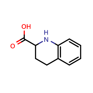 Chemical structure of 1,2,3,4-Tetrahydroquinoline-2-carboxylic acid , CAS 46185-24-4, AChemBlock T96896