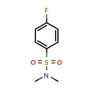 Chemical structure of 4-Fluoro-N,N-dimethylbenzenesulfonamide , CAS 383-31-3, AChemBlock T96970