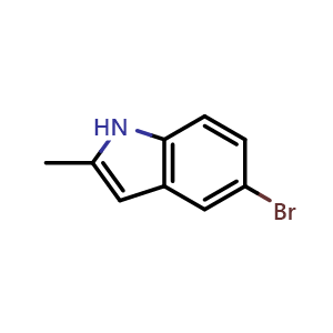 Chemical structure of 5-Bromo-2-methylindole , CAS 1075-34-9, AChemBlock T96971
