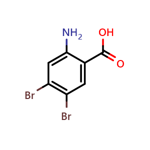 Chemical structure of 4,5-Dibromoanthranilic acid , CAS 75057-62-4, AChemBlock T96985