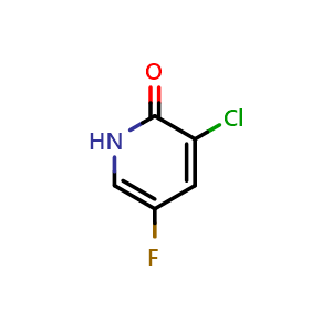 Chemical structure of 3-Chloro-5-fluoropyridin-2(1H)-one , CAS 1214345-43-3, AChemBlock T97016