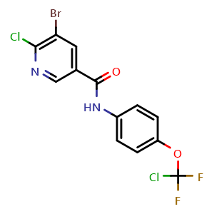 5-bromo-6-chloro-N-(4-(chlorodifluoromethoxy)phenyl)pyridine-3-carboxamide