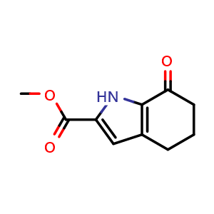 Chemical structure of methyl 7-oxo-1,4,5,6-tetrahydroindole-2-carboxylate , CAS 1421601-27-5, AChemBlock T97033
