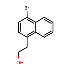 Chemical structure of 4-Bromo-1-naphthaleneethanol , CAS 90867-05-3, AChemBlock T97040