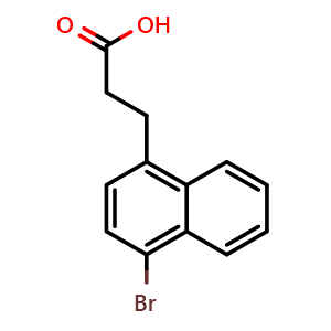 Chemical structure of 4-Bromo-1-naphthalenepropanoic acid , CAS 856200-84-5, AChemBlock T97043