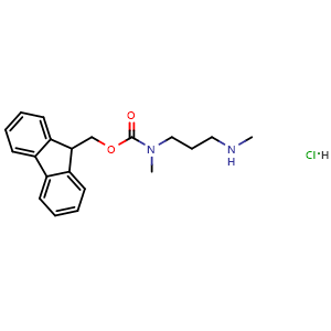 Chemical structure of N-Fmoc-N1,N3-dimethylpropane-1,3-diamine hydrochloride , CAS 2140585-97-1, AChemBlock T97063