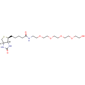 Chemical structure of Biotin-PEG5-OH , CAS 1778736-31-4, AChemBlock T97076