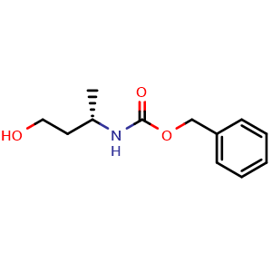 Chemical structure of N-Cbz-(S)-3-amino-1-butanol , CAS 168827-91-6, AChemBlock T97080