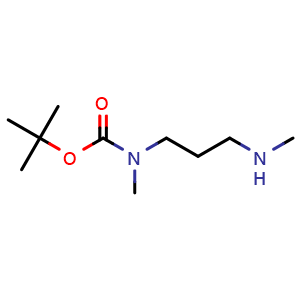 Chemical structure of N-Boc-N1,N3-dimethylpropane-1,3-diamine , CAS 123183-72-2, AChemBlock T97098