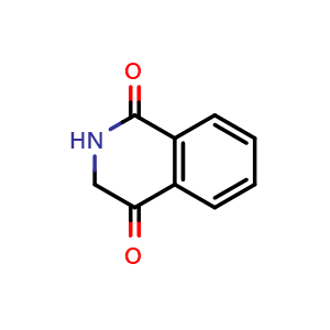 Chemical structure of 2,3-Dihydro-isoquinoline-1,4-dione , CAS 31053-30-2, AChemBlock T97129