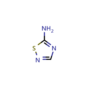 Chemical structure of 1,2,4-Thiadiazol-5-amine , CAS 7552-07-0, AChemBlock T97138