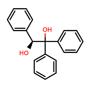 Chemical structure of (S)-(-)-1,1,2-Triphenylethane-1,2-diol , CAS 108998-83-0, AChemBlock T97251