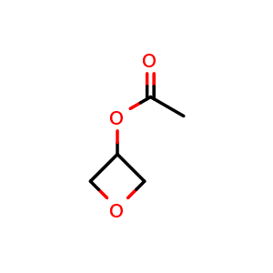 Chemical structure of oxetan-3-yl acetate , CAS 39267-83-9, AChemBlock T97265