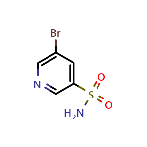 Chemical structure of 5-Bromo-pyridine-3-sulfonic acid amide , CAS 62009-33-0, AChemBlock T97281