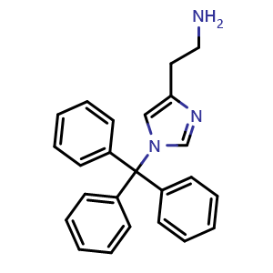Chemical structure of 2-(1-Trityl-1H-imidazol-4-yl)ethanamine , CAS 195053-92-0, AChemBlock T97310