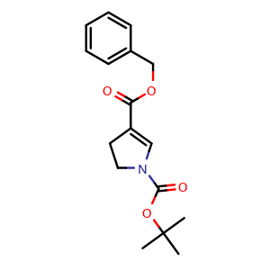 Chemical structure of O4-benzyl O1-tert-butyl 2,3-dihydropyrrole-1,4-dicarboxylate , CAS 193264-92-5, AChemBlock T97311