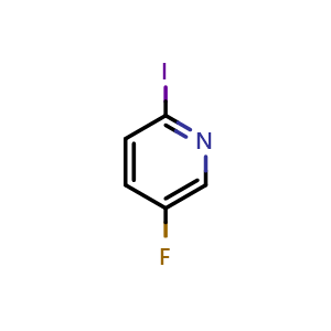 Chemical structure of 5-Fluoro-2-iodopyridine , CAS 159870-80-1, AChemBlock T97319