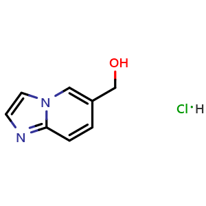 Chemical structure of Imidazo[1,2-a]pyridin-6-ylmethanolhydrochloride , CAS 1588440-93-0, AChemBlock T97321