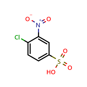 Chemical structure of 4-Chloro-3-nitrobenzenesulfonic acid , CAS 121-18-6, AChemBlock T97337