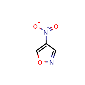 Chemical structure of 4-Nitroisoxazole , CAS 1121-13-7, AChemBlock T97344