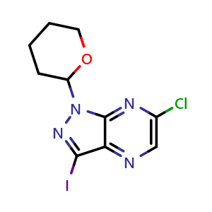 6-chloro-3-iodo-1-tetrahydropyran-2-yl-pyrazolo[3,4-b]pyrazine