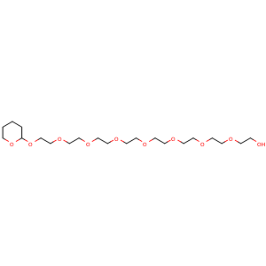 Chemical structure of THP-PEG8-OH , CAS 658858-65-2, AChemBlock T97376