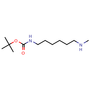 Chemical structure of tert-Butyl 6-(methylamino)hexylcarbamate , CAS 1013915-06-4, AChemBlock T97388