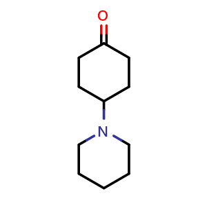 Chemical structure of 4-(1-Piperidinyl)-cyclohexanone , CAS 60481-62-1, AChemBlock T97396