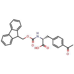 Chemical structure of Fmoc-4-acetyl-D-phenylalanine , CAS 1217751-18-2, AChemBlock T97401