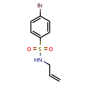 Chemical structure of N-Allyl-4-bromobenzenesulfonamide , CAS 830-41-1, AChemBlock T97417