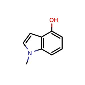 Chemical structure of 1-Methyl-1H-indol-4-ol , CAS 7556-37-8, AChemBlock T97420