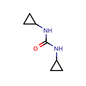 Chemical structure of 1,3-Dicyclopropylurea , CAS 69332-65-6, AChemBlock T97426