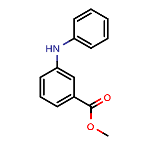 Chemical structure of methyl 3-(phenylamino)benzoate , CAS 55622-43-0, AChemBlock T97430