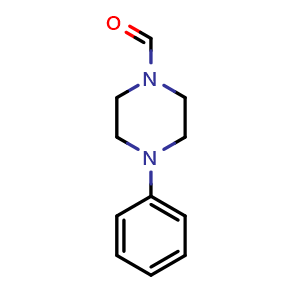 Chemical structure of 4-phenylpiperazine-1-carbaldehyde , CAS 51420-33-8, AChemBlock T97432
