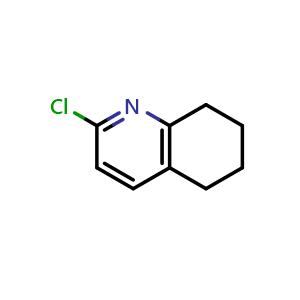 Chemical structure of 2-chloro-5,6,7,8-tetrahydroquinoline , CAS 21172-88-3, AChemBlock T97447
