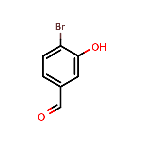 Chemical structure of 4-Bromo-3-hydroxybenzaldehyde , CAS 20035-32-9, AChemBlock T97451