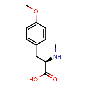 Chemical structure of N-Methyl-4-methoxy-D-phenylalanine , CAS 62758-05-8, AChemBlock T97521