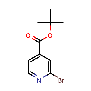 Chemical structure of tert-Butyl 2-bromoisonicotinate , CAS 887579-30-8, AChemBlock T97534