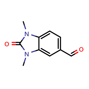 Chemical structure of 1,3-dimethyl-2-oxobenzimidazole-5-carbaldehyde , CAS 55241-49-1, AChemBlock T97547